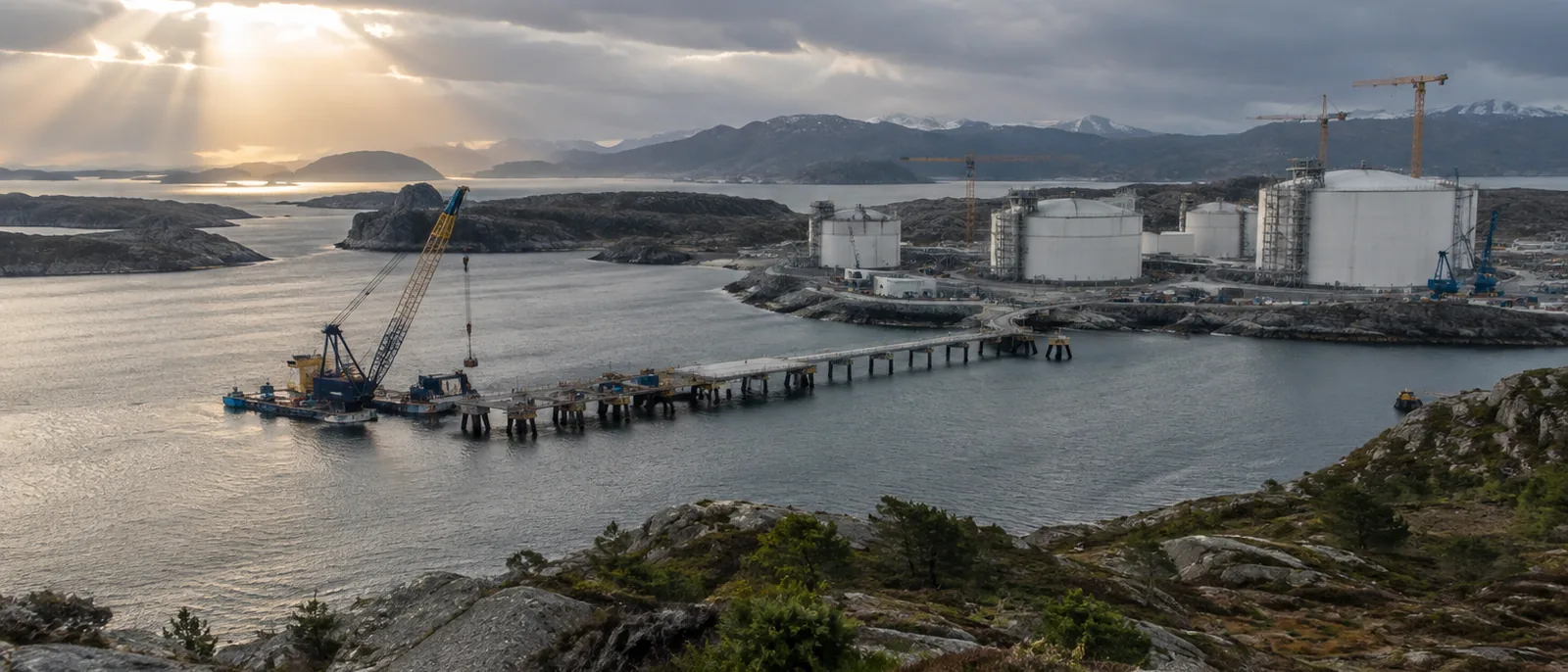 Øygarden, Vestland. Northern Lights phase 2 raises CO2 terminal capacity from 1.5 to at least 5 million tonnes a year.