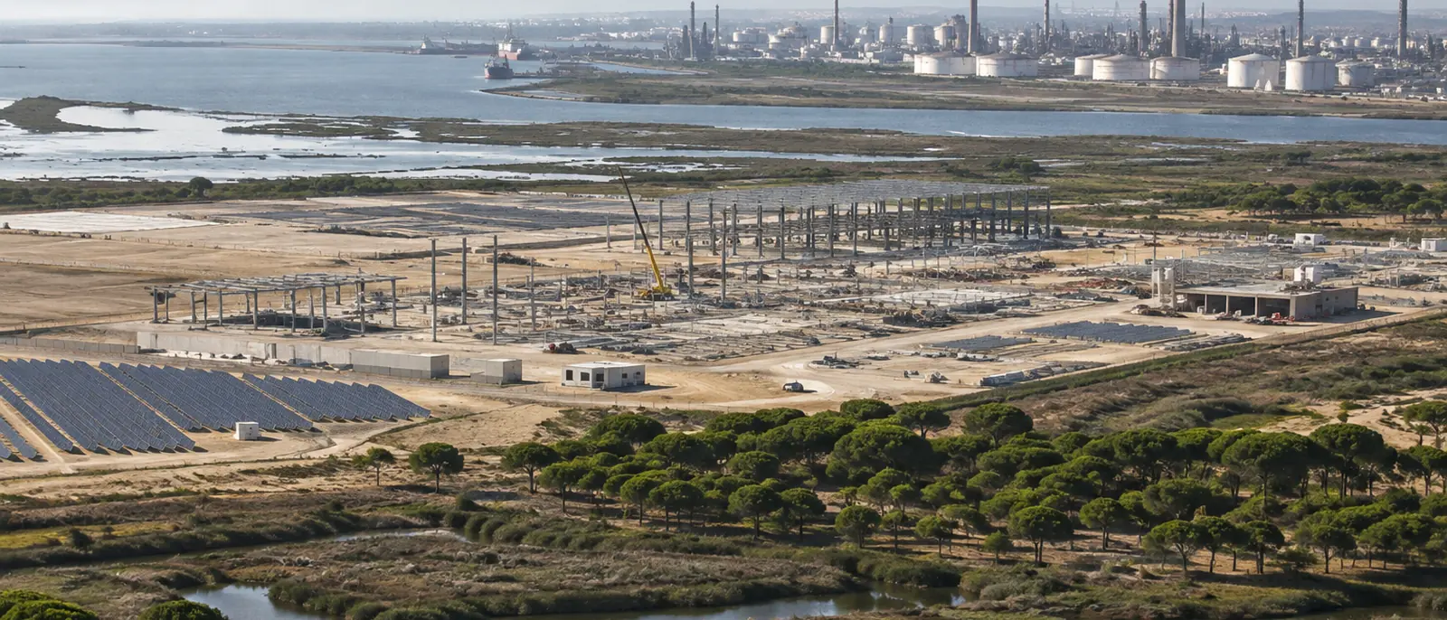 Palos de la Frontera, Andalusia. Moeve laid the foundation stone for its 300 MW Onuba electrolysis plant in September 2026.