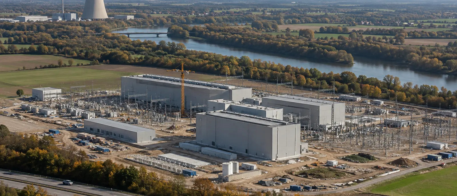 Essenbach, Bavaria. The SuedOstLink converter at Isar will handle 4 GW through two converter units.