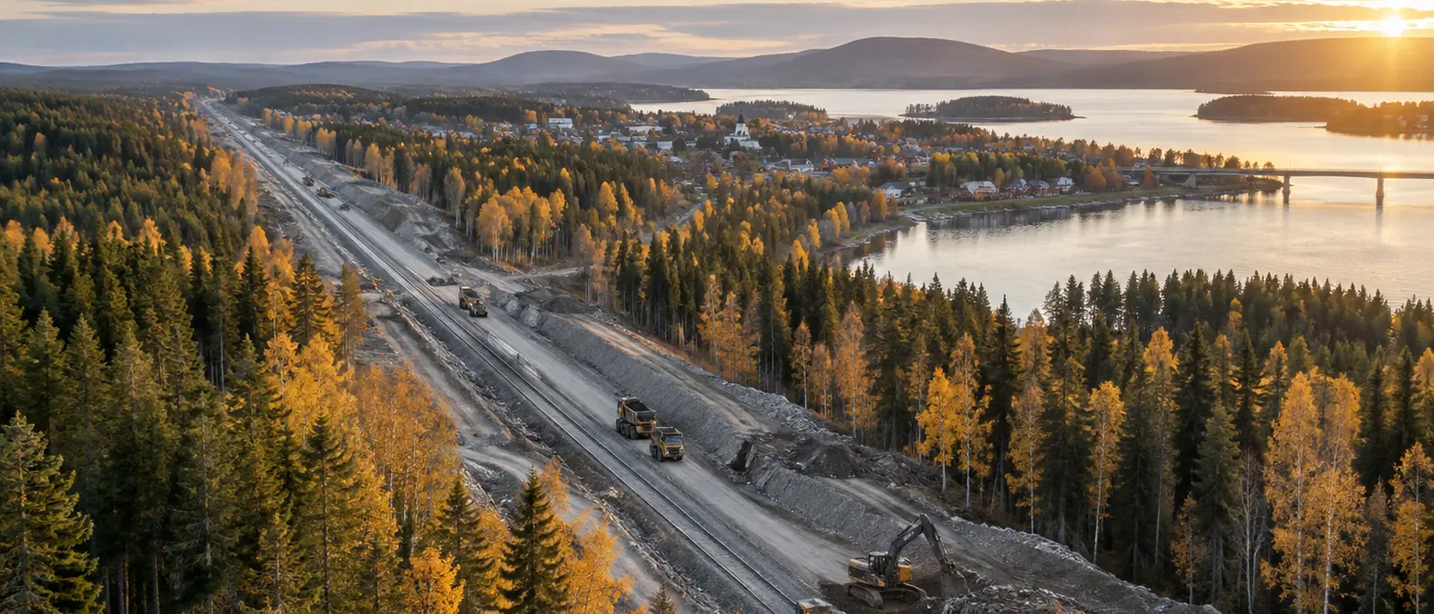 Skellefteå, Västerbotten. The Dåva to Skellefteå section of Norrbotniabanan has a budget of about SEK 21bn.