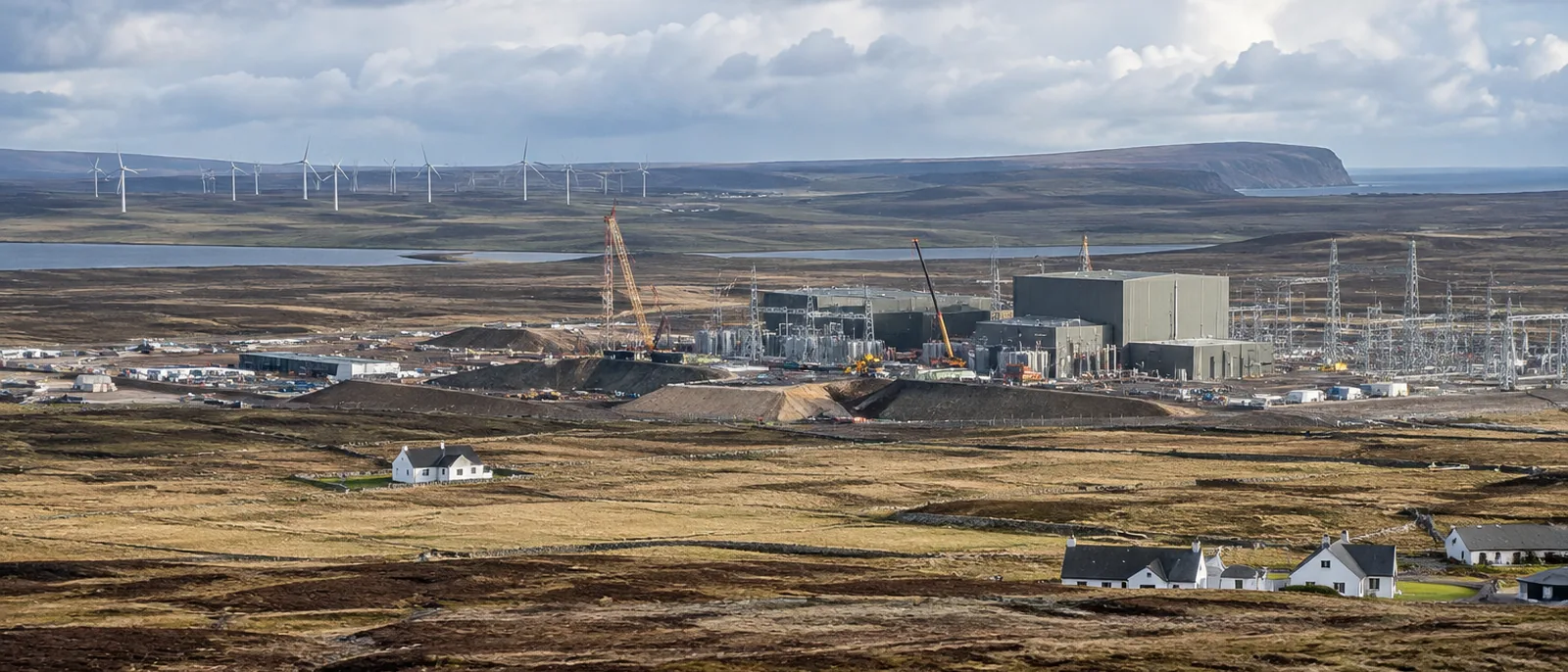 Spittal, Caithness. The Spittal to Peterhead subsea link will carry 2 GW over 203 km.