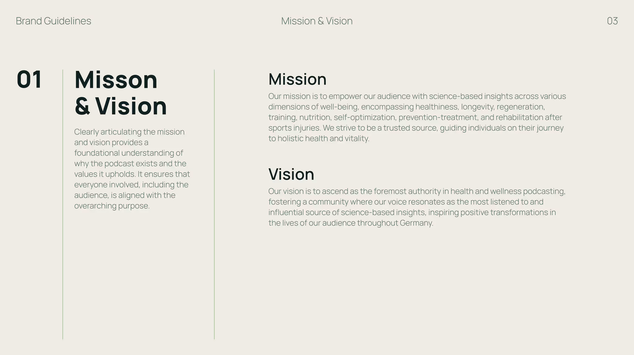 Mission und Vision Leitbild – Branding Agentur München