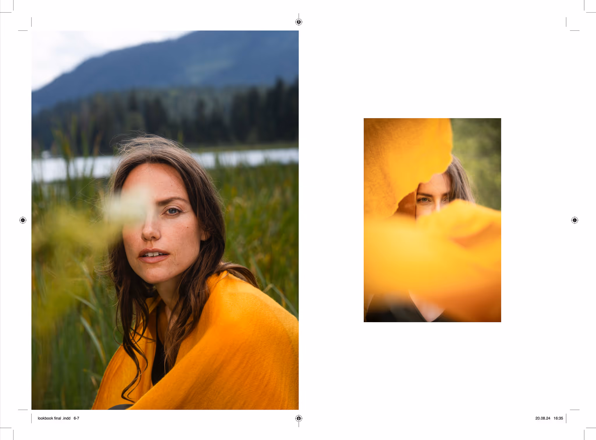 Seidenschal Detail und Freundinnen – Marici Accessoire Kampagne