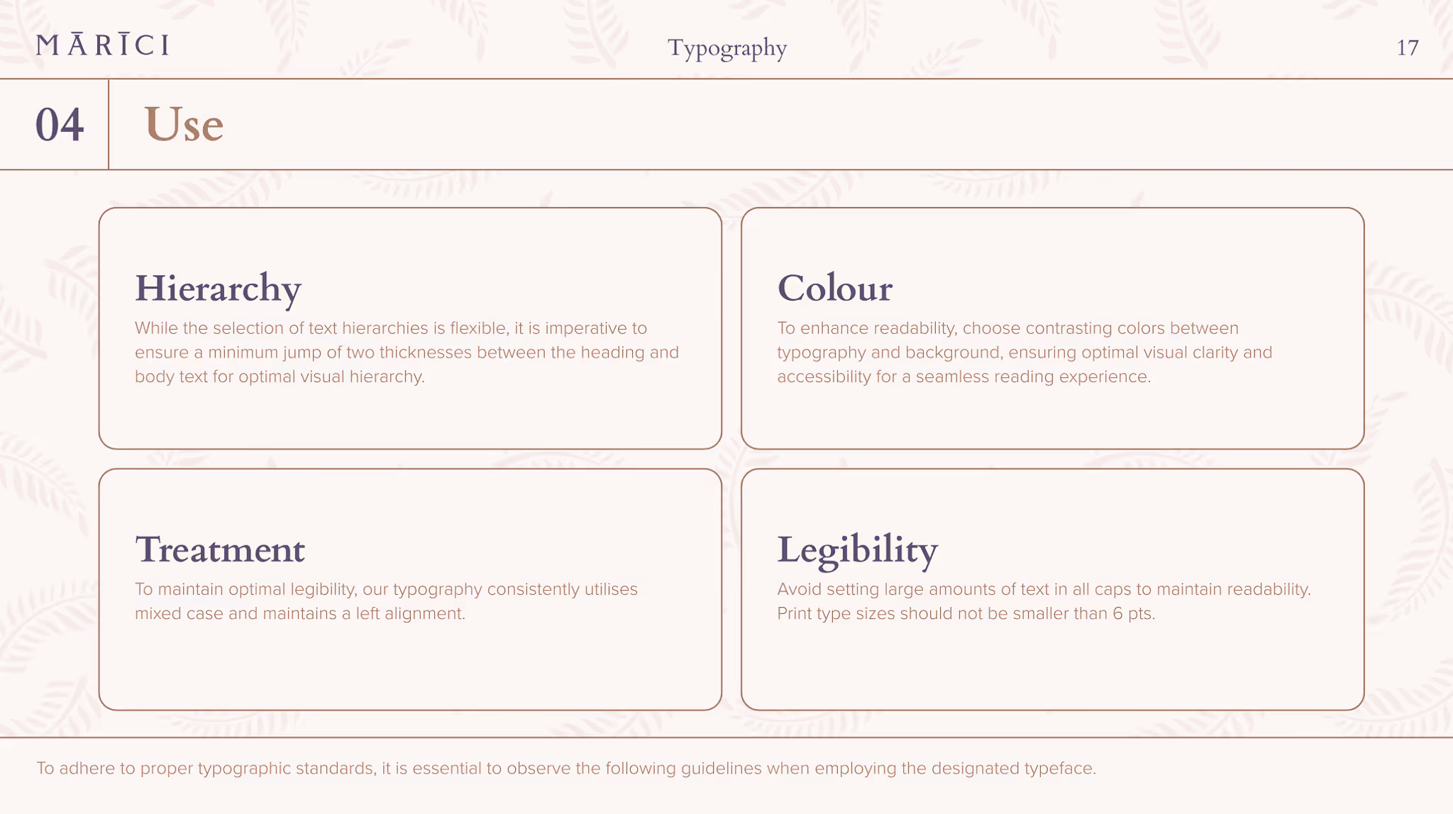 Markenwerte Tabelle – Brand Voice und Tonalität Marici Fashion