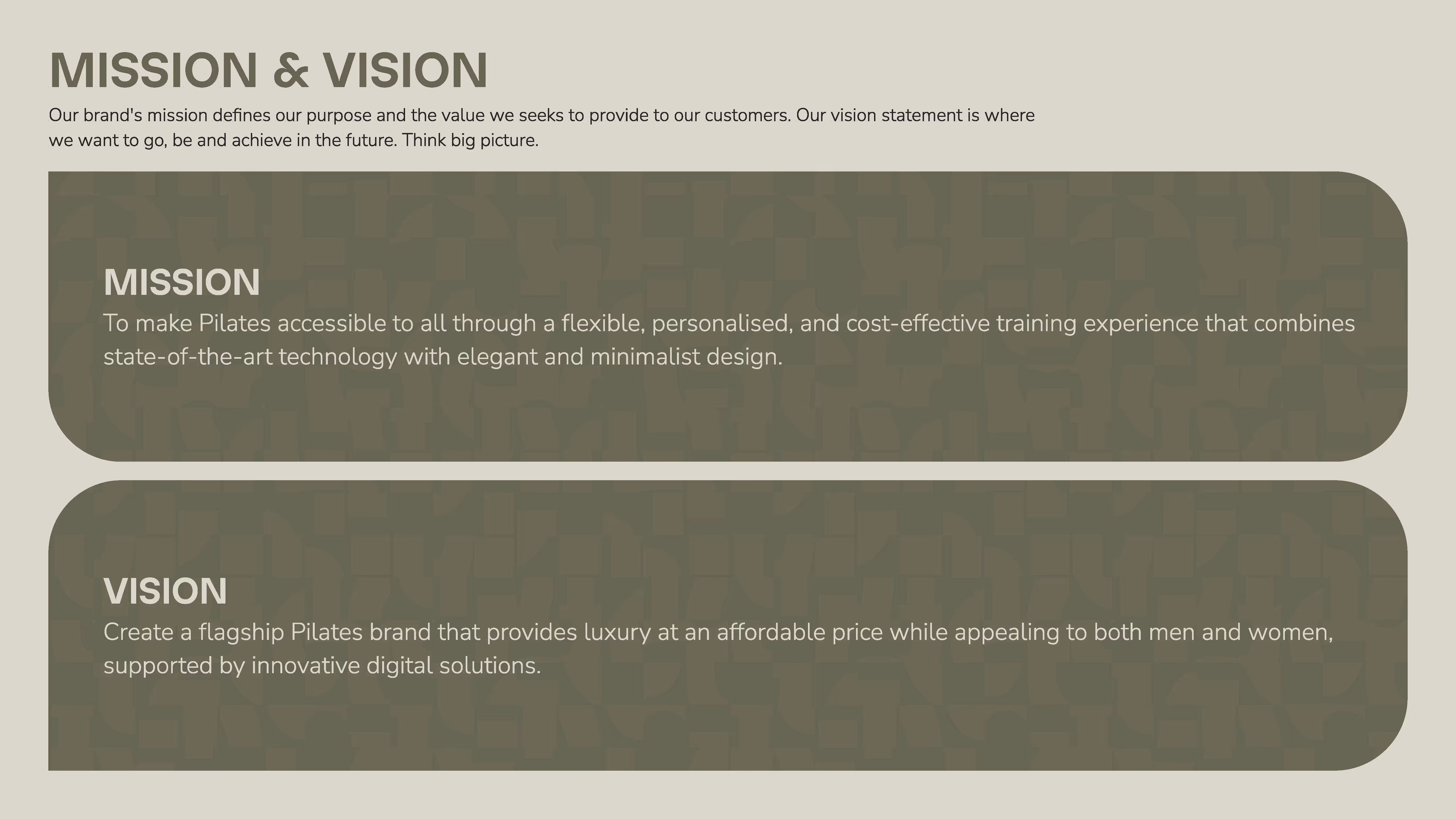  Mission & Vision Slide – Pilates Brand Josef P München