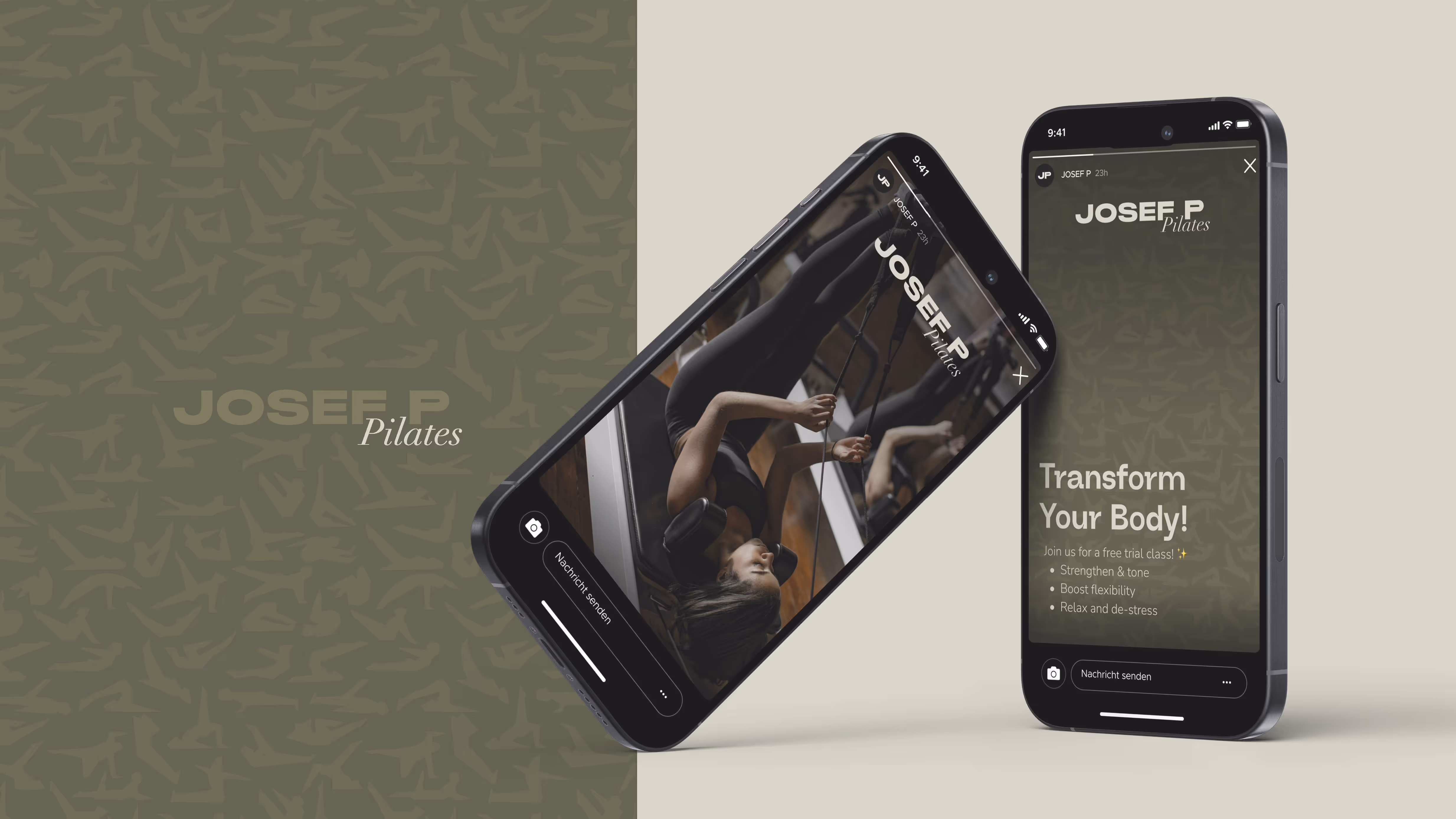 Social Media Handy Mockup – Pilates Brand Josef P Kampagne München