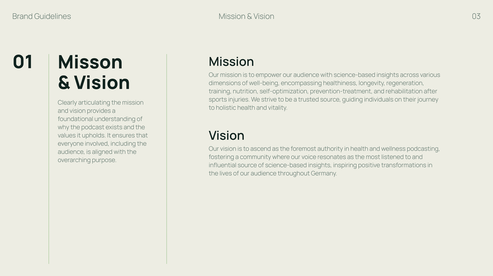 Mission und Vision Leitbild, Branding Agentur München