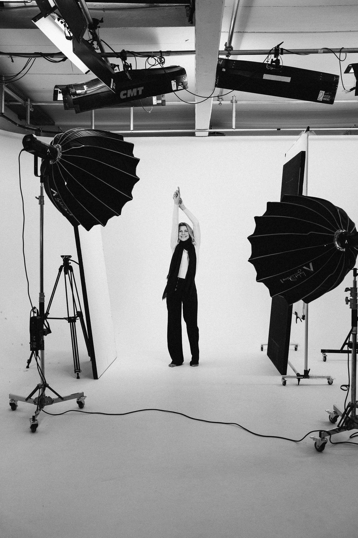 Schwarzweiß Totale Fotostudio, Marici Fashion Shooting München