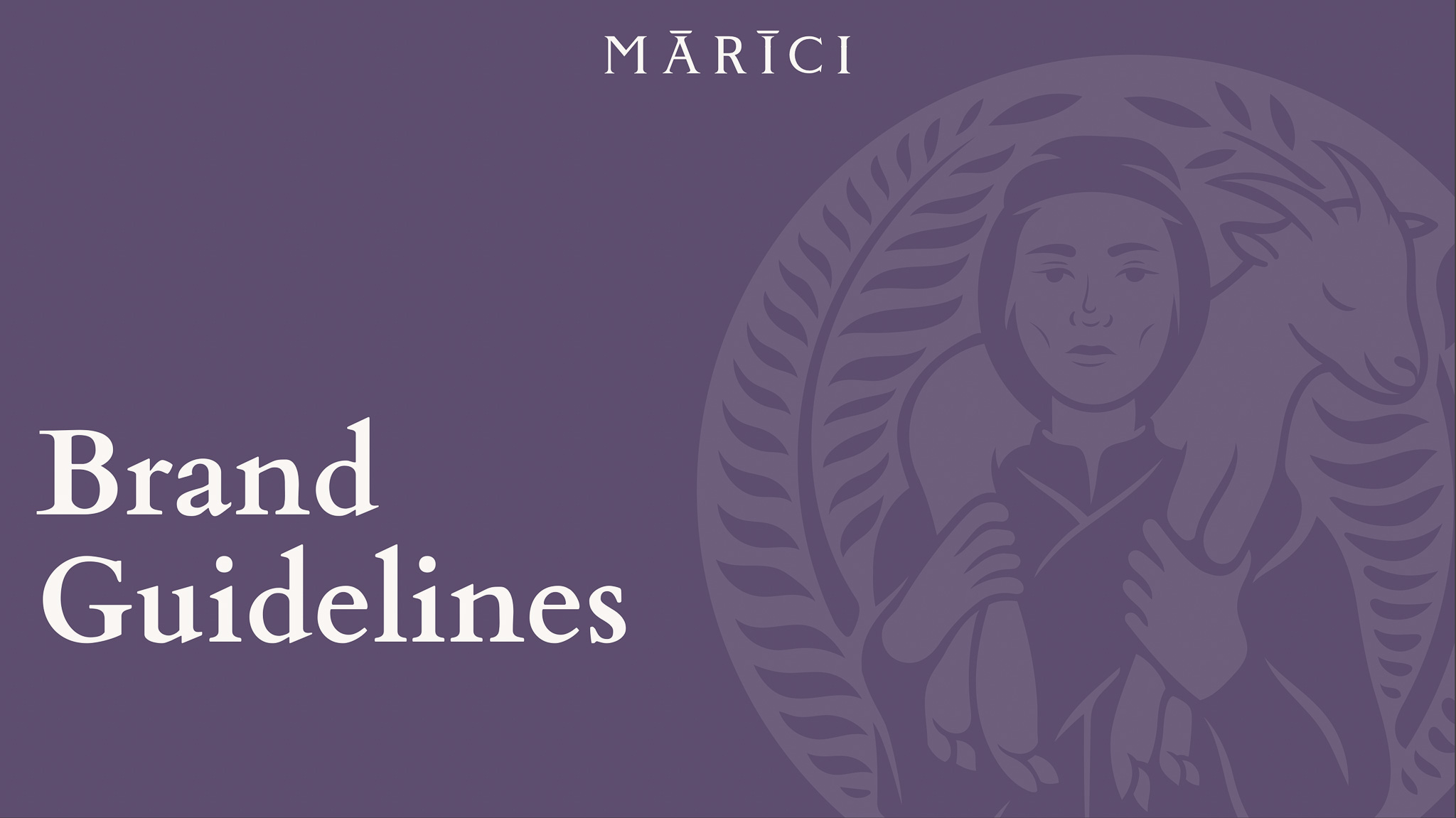 Brand Guidelines Titelcover, Marici Fashion Branding München