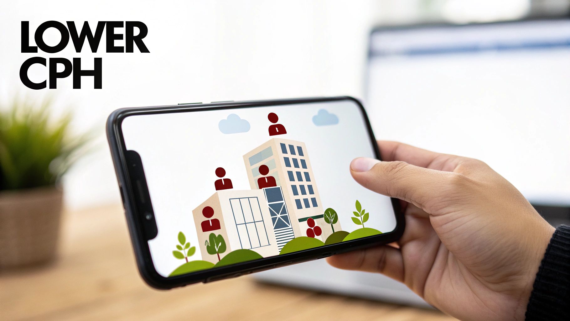 A person watering a plant that is growing coins, symbolizing the growth of cost-saving strategies in hiring.