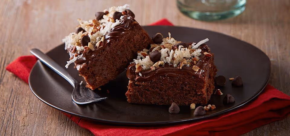 Brownies de Chocolate con Nuez y Coco