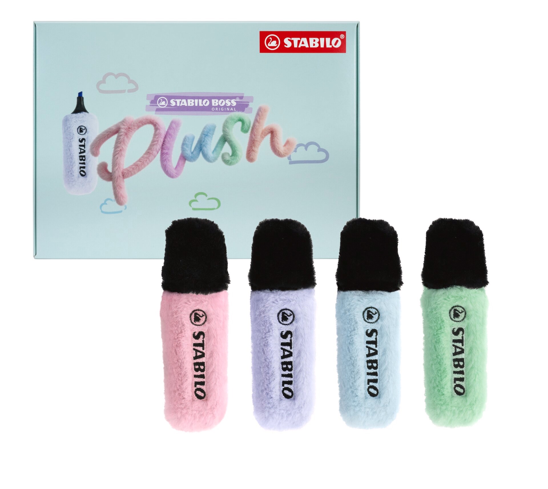 STABILO BOSS ORIGINAL PLUSH Pastel 4er Textmarker Set Plüsch ...