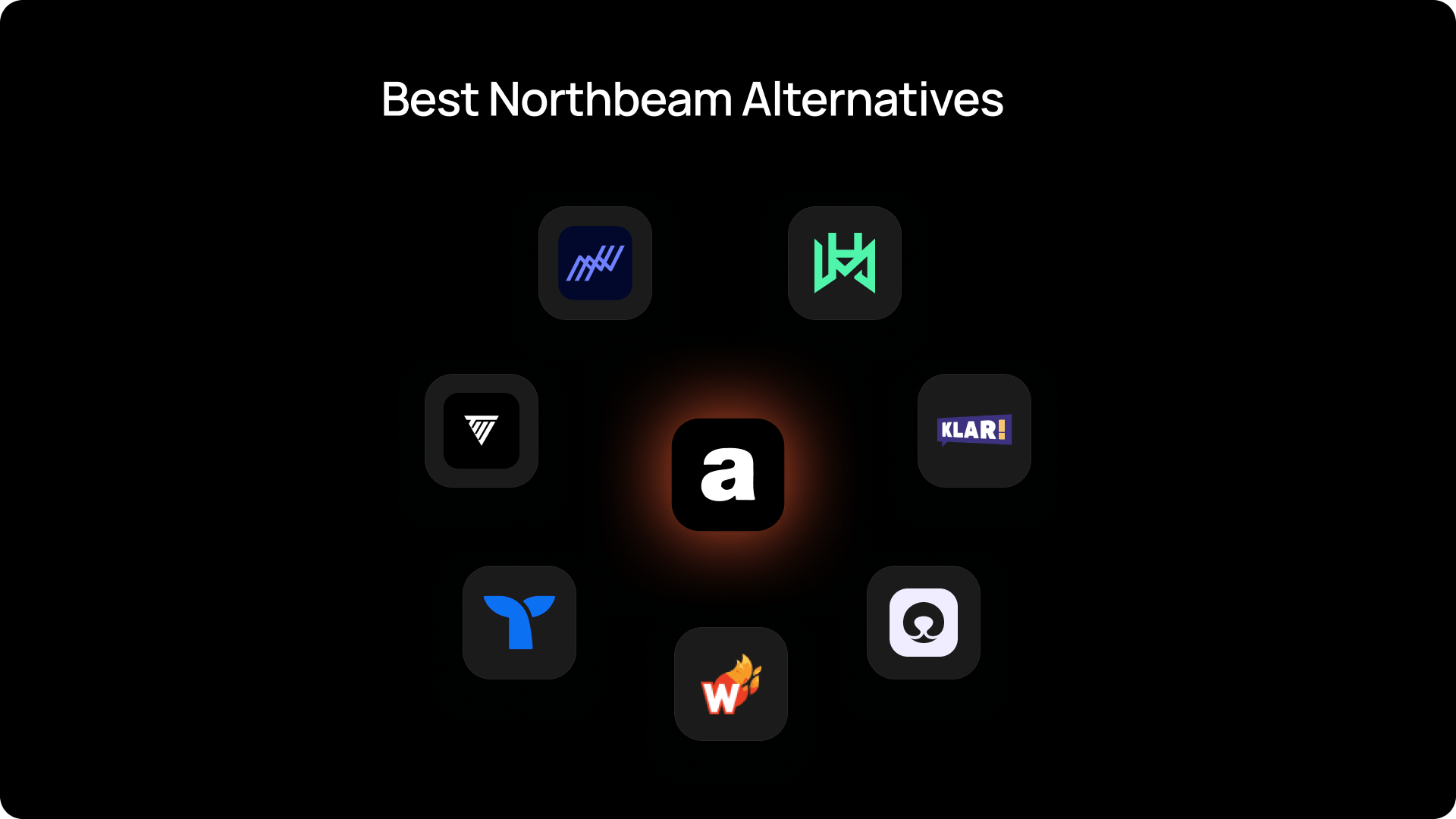 Logos of the 8 best Northbeam alternatives for 2026, with Admetrics at the center