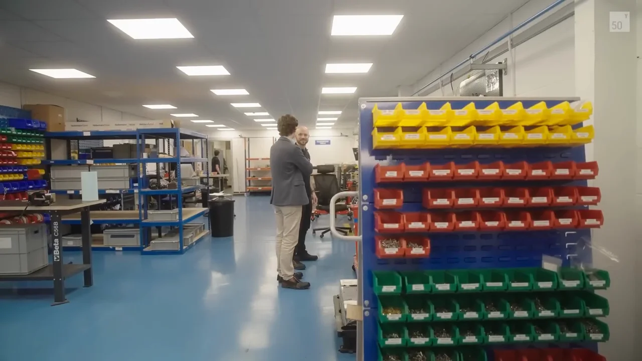 A wide view down the Wayland Additive manufacturing floor.