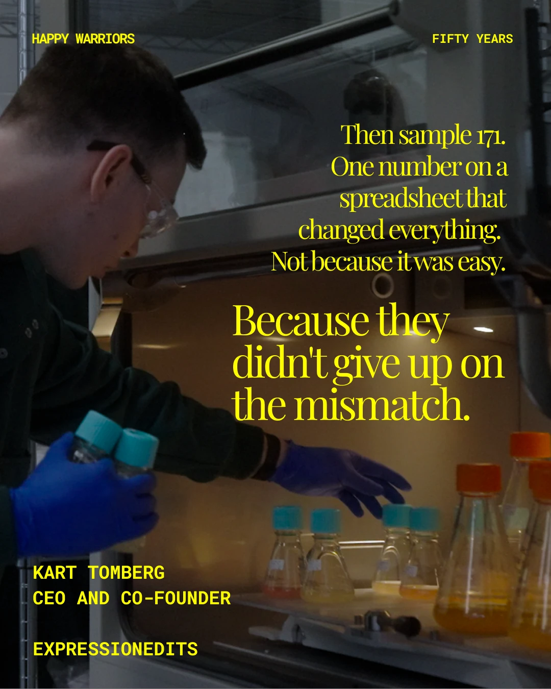 Slide 6: Then sample 171. One number on a spreadsheet that changed everything. Not because it was easy. Because they didn't give up on the mismatch.