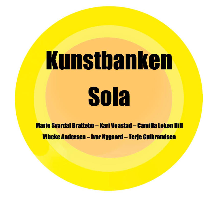 Yellow logo for Kunstbanken Sola