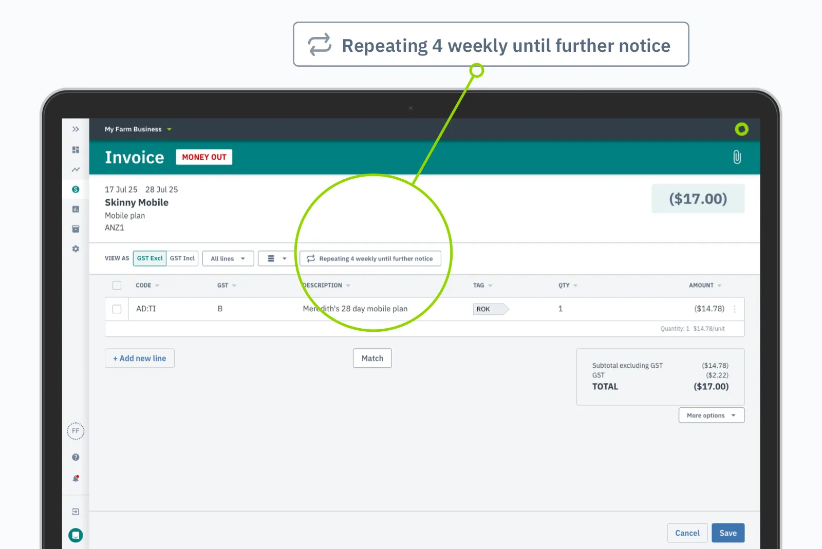 Dashboard mockup