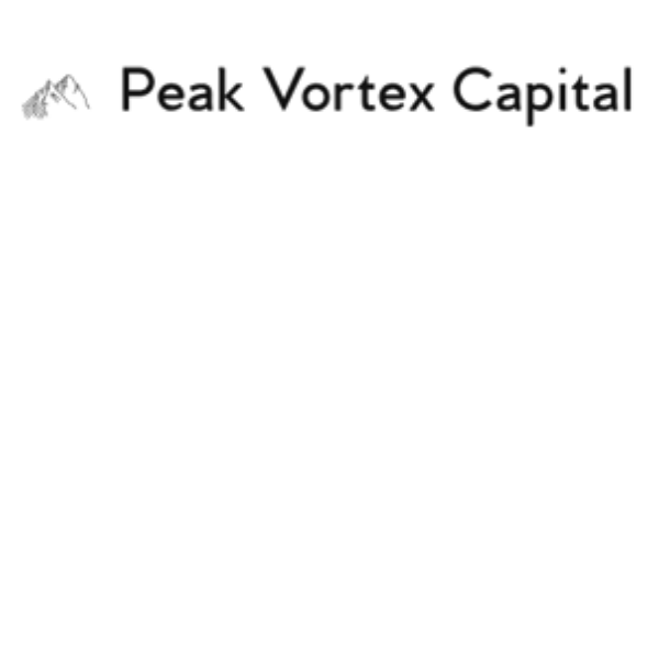 The peak vortex capital logo.