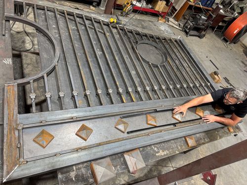 Gate fabrication in-progress