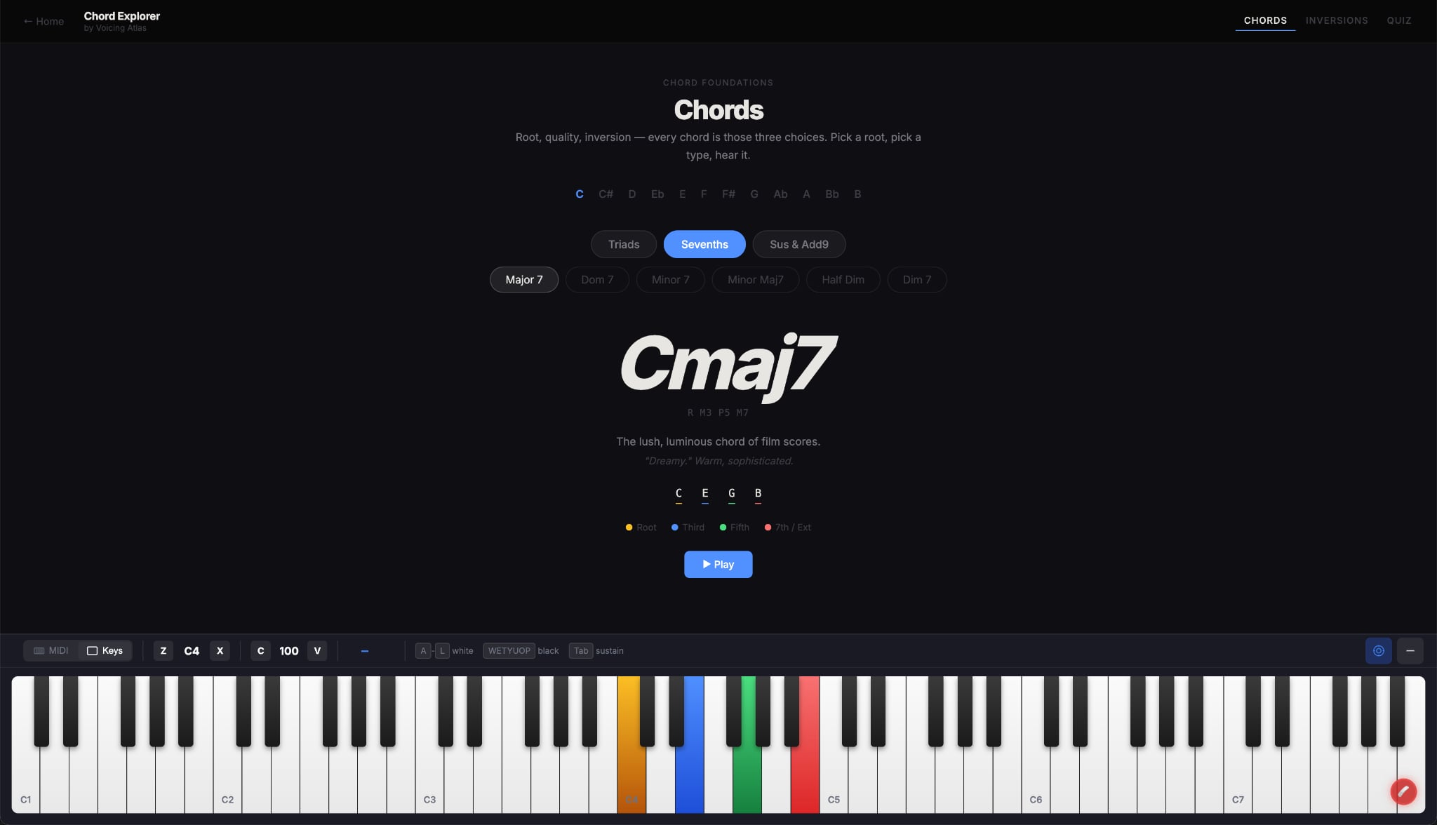 Chord Explorer app