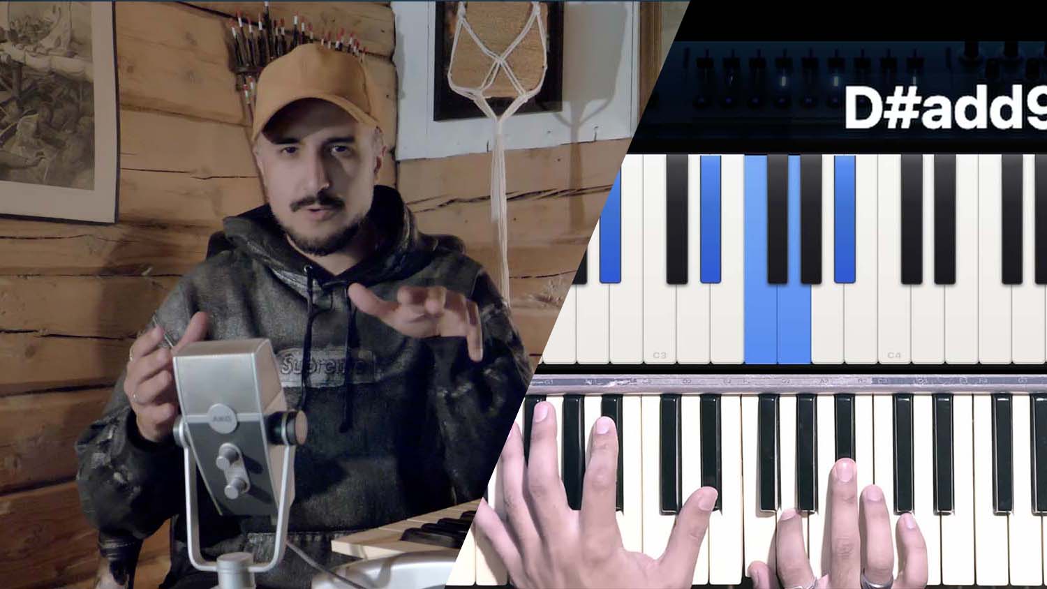 Walid explaining piano