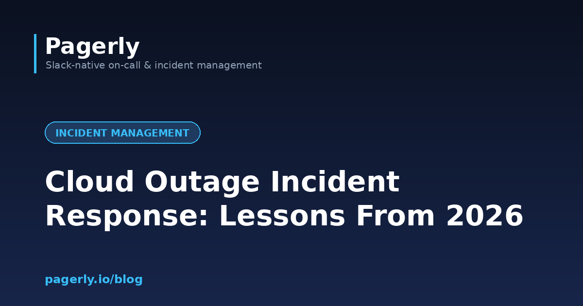 Cloud Outage Incident Response: Lessons From 2026 Cloud Outage Incident Response: Lessons From 2026