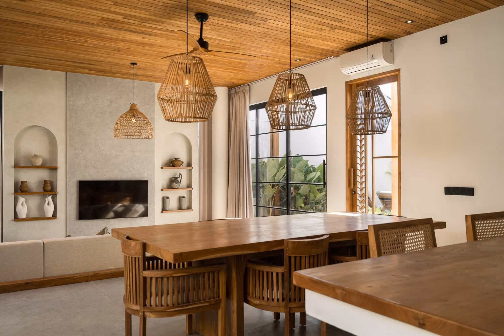 Spacious living area in Bali villa