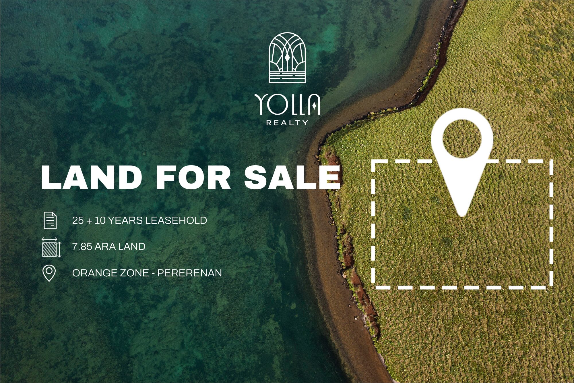 Orange Zone 7.85 Are Land, Pererenan Canggu Bali | Yolla Bali