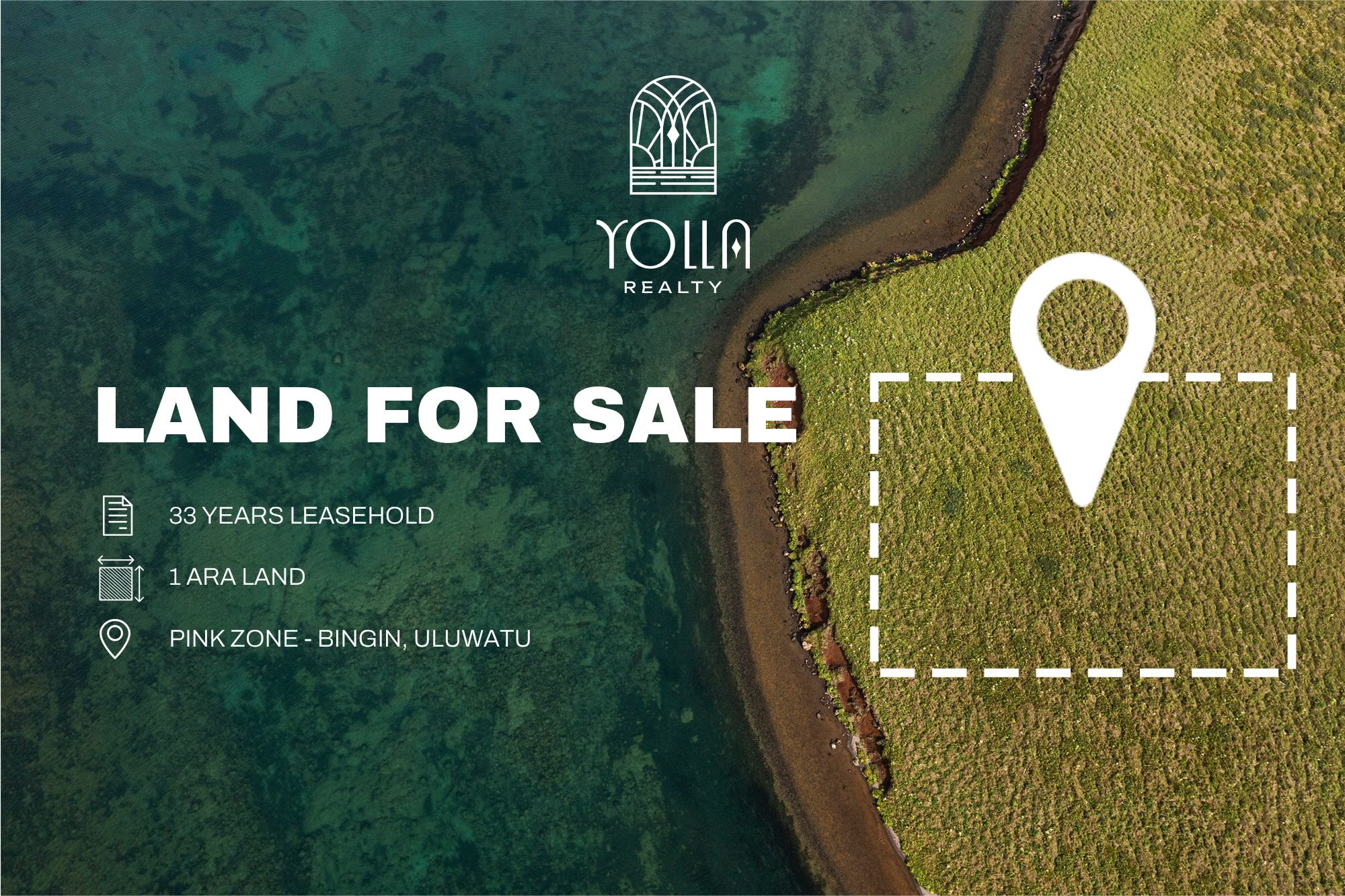 Pink Commercial 1 Are Land, Bingin Uluwatu Bali | Yolla Bali