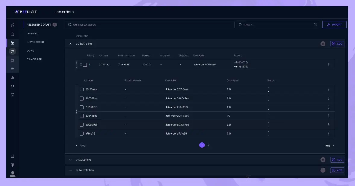 BEEDIGIT's AI identifying downtime patterns across production line with automated root cause suggestions highlighted