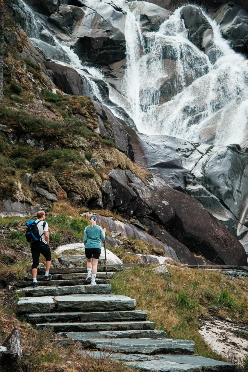 Langfoss Stairs, viewpoint 350 masl