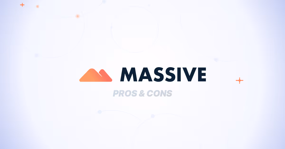 Logotipo de Massive con el texto "Pros y Contras" sobre un fondo claro.
