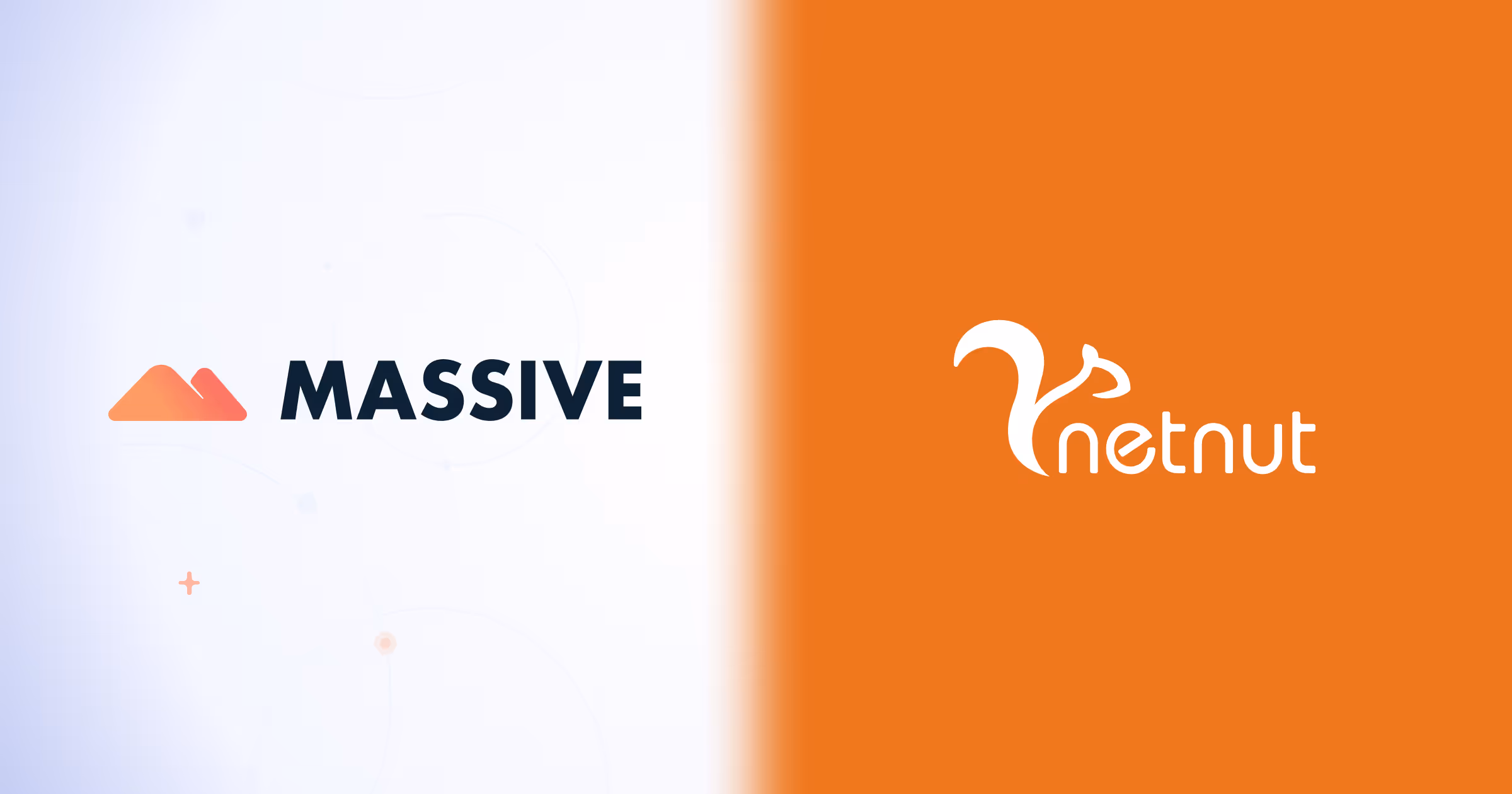 Side-by-side branding of Massive and NetNut logos illustrating a comparison of ideal use cases
