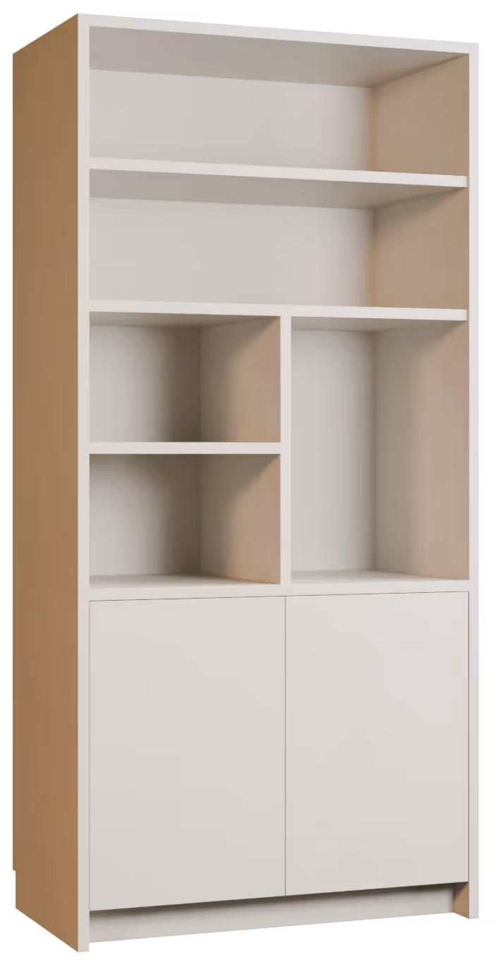 Wandkast Bella met een modern design in de kleur wit