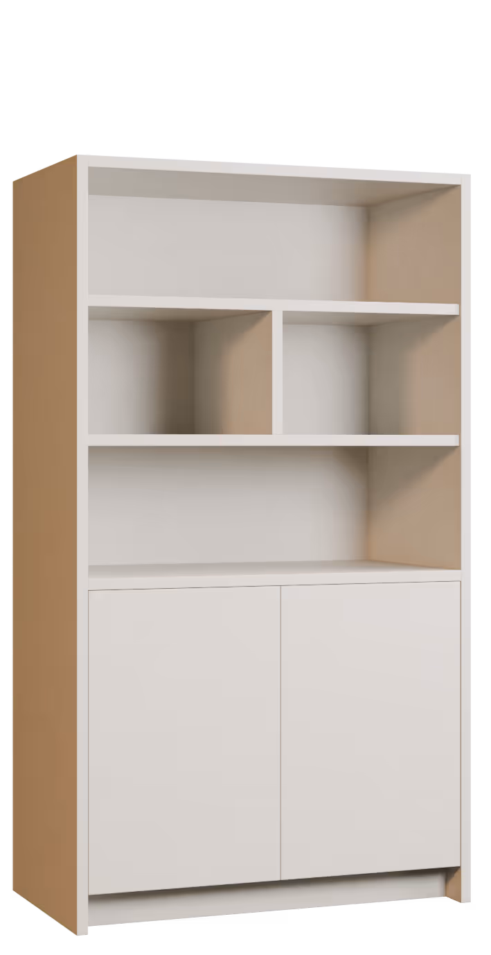 Wandkast Heleen met een modern design in de kleur wit
