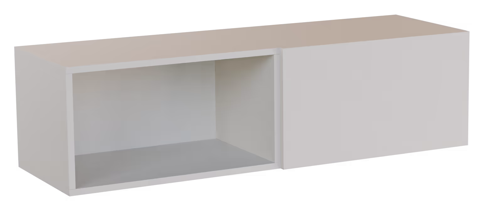 Tv-meubel Florian met een modern design in de kleur wit