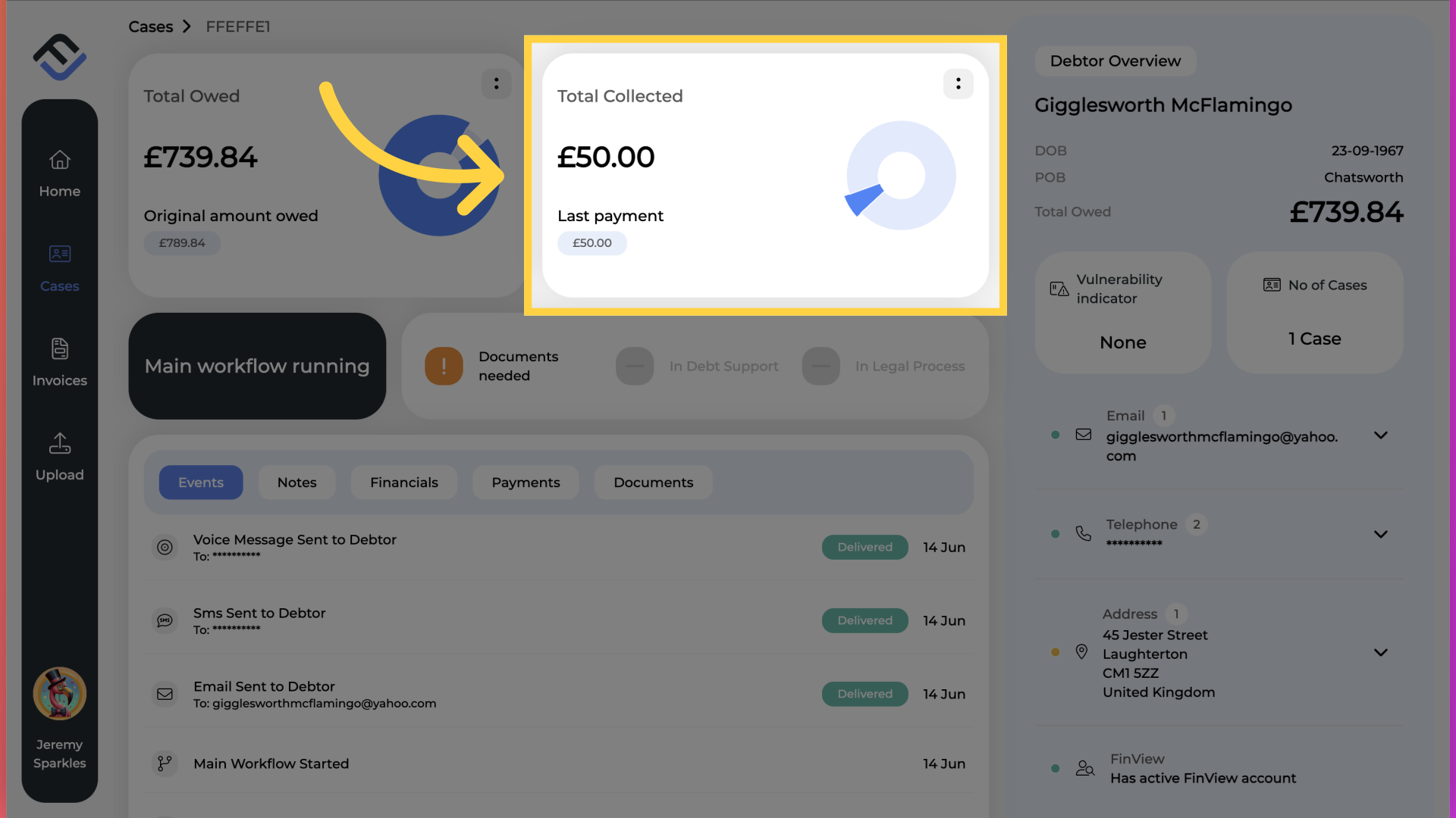 Total Payments received overview