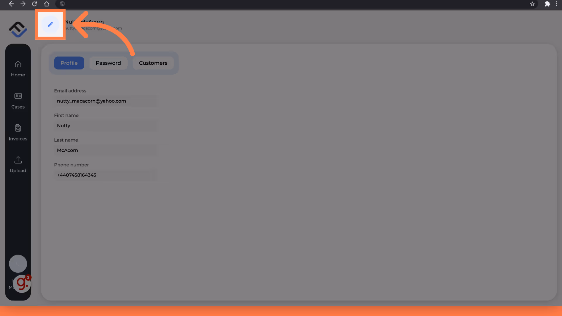 Click the Image circle next to your name.