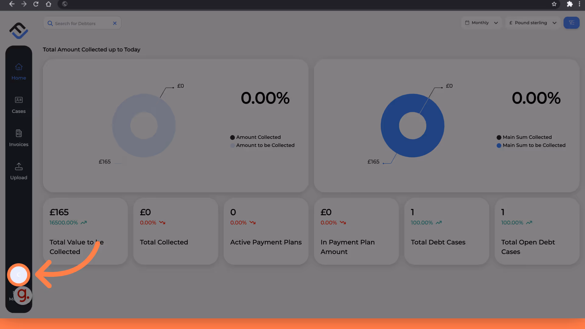 Hover over your user account.