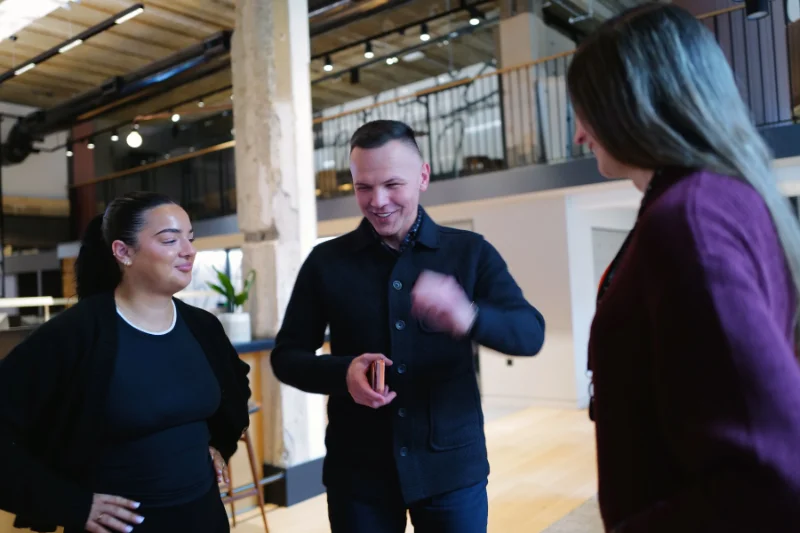 New Distinct hires Srdan Milojevic and Ida Xhelaj on site with the UK team.