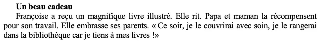 Texte dictée CE2