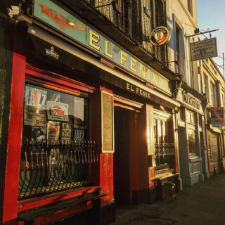 View of El Fenix bar from outside