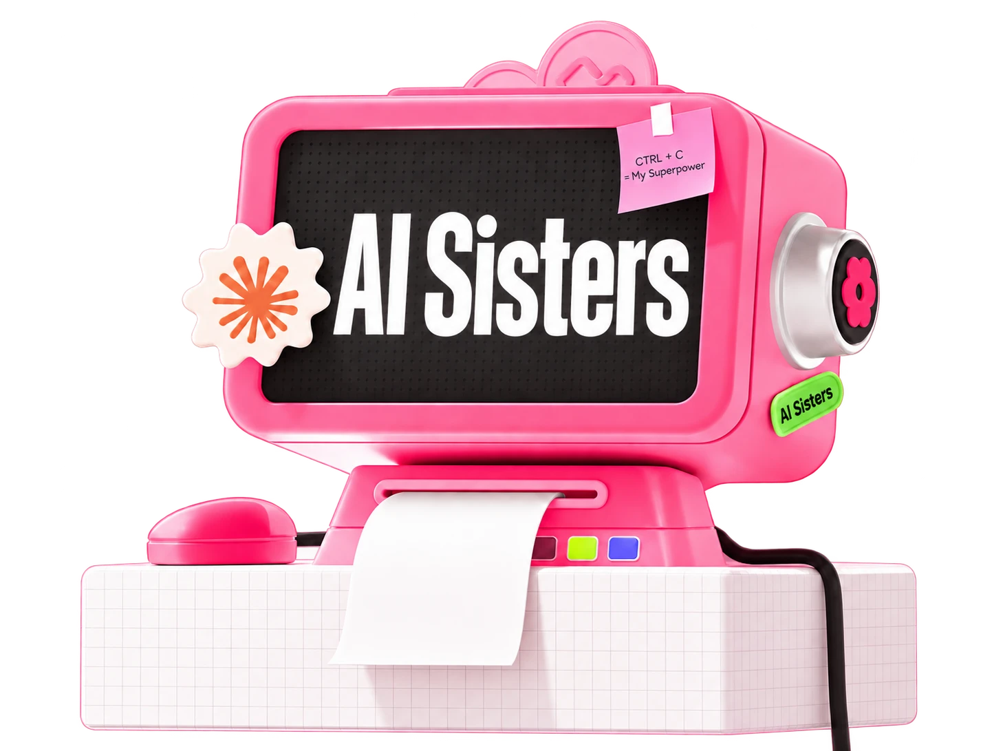 Ordinateur rose AI Sisters