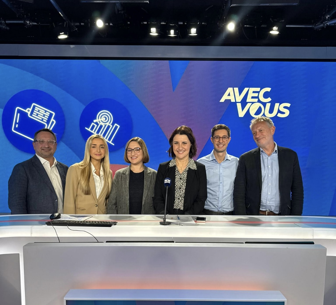 Emma Pariente sur le plateau de BFM Business