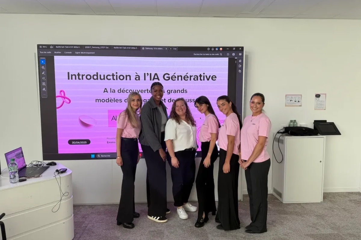 L'équipe AI Sisters chez Samsung Electronics France