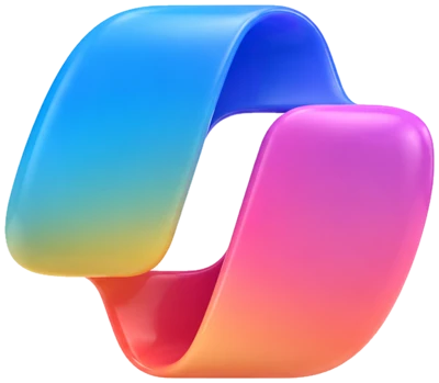 Logo Microsoft Copilot en 3D
