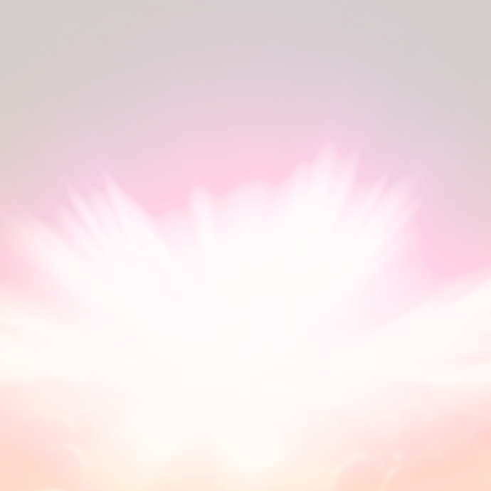 Bright pink and orange light burst with blurred crowd silhouettes in foreground.