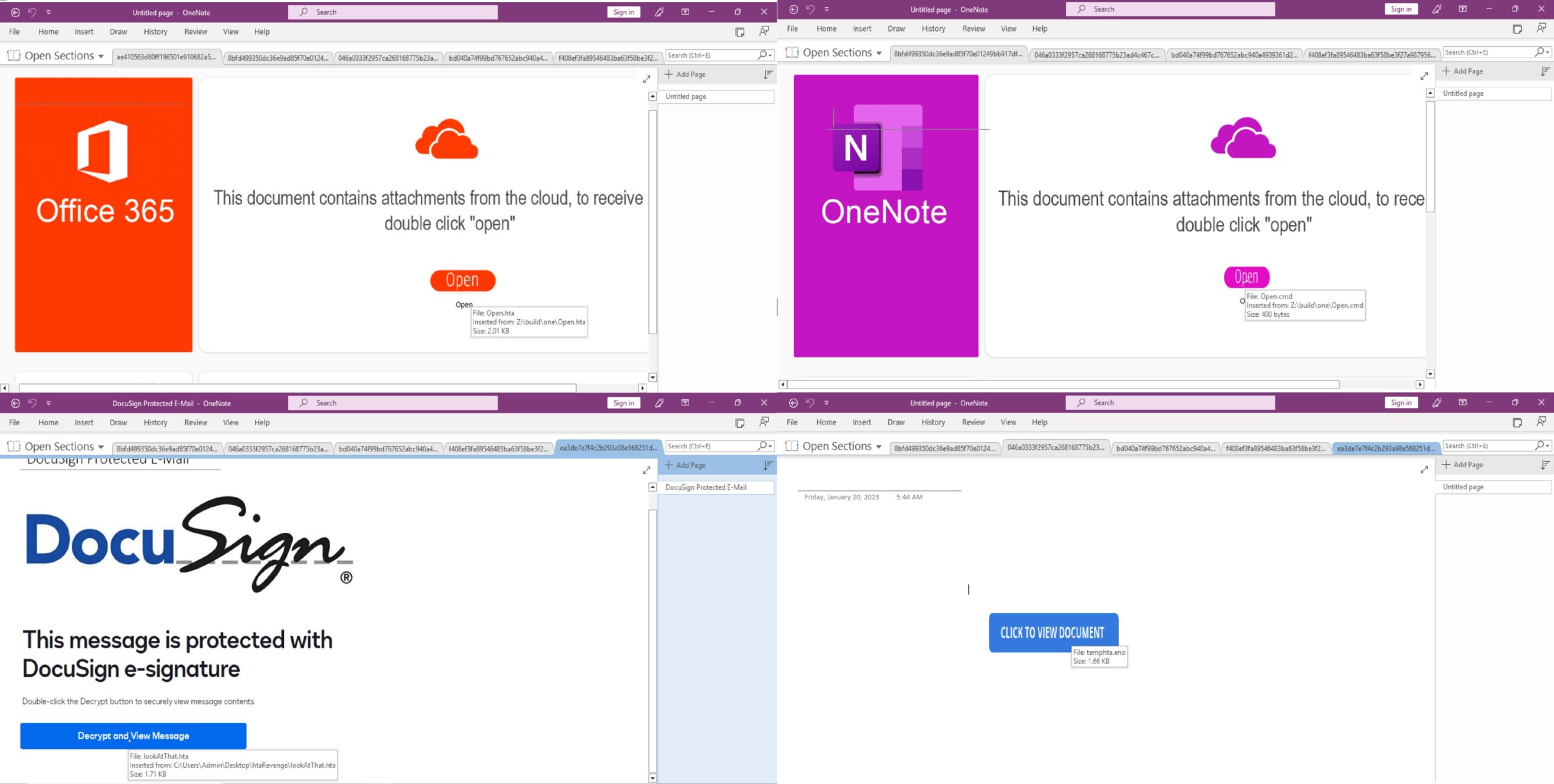 OneNote Attachments