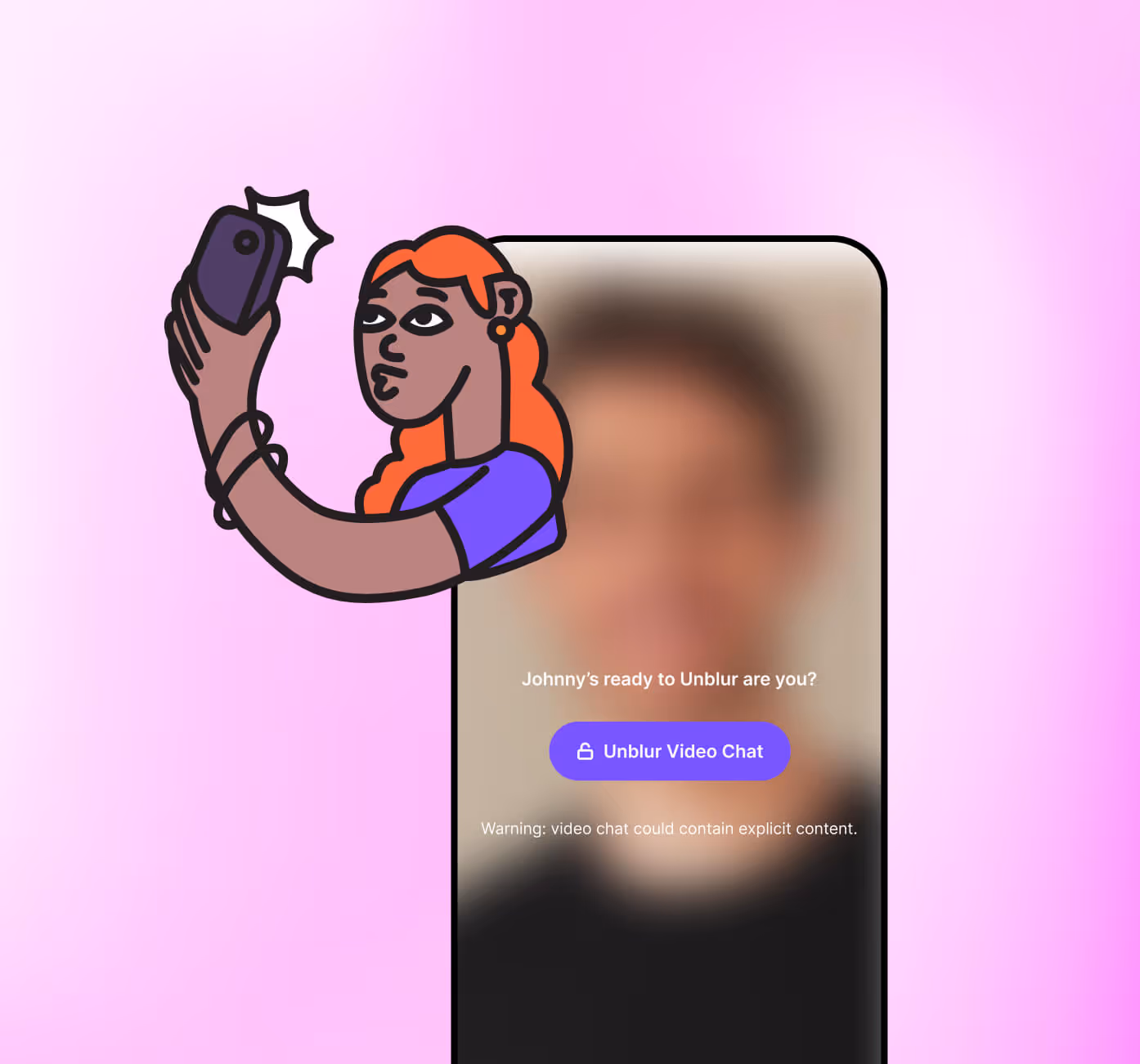 HUD app blurred video chat