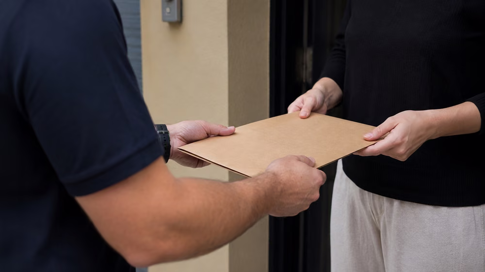 Legal documents being served as part of a divorce application